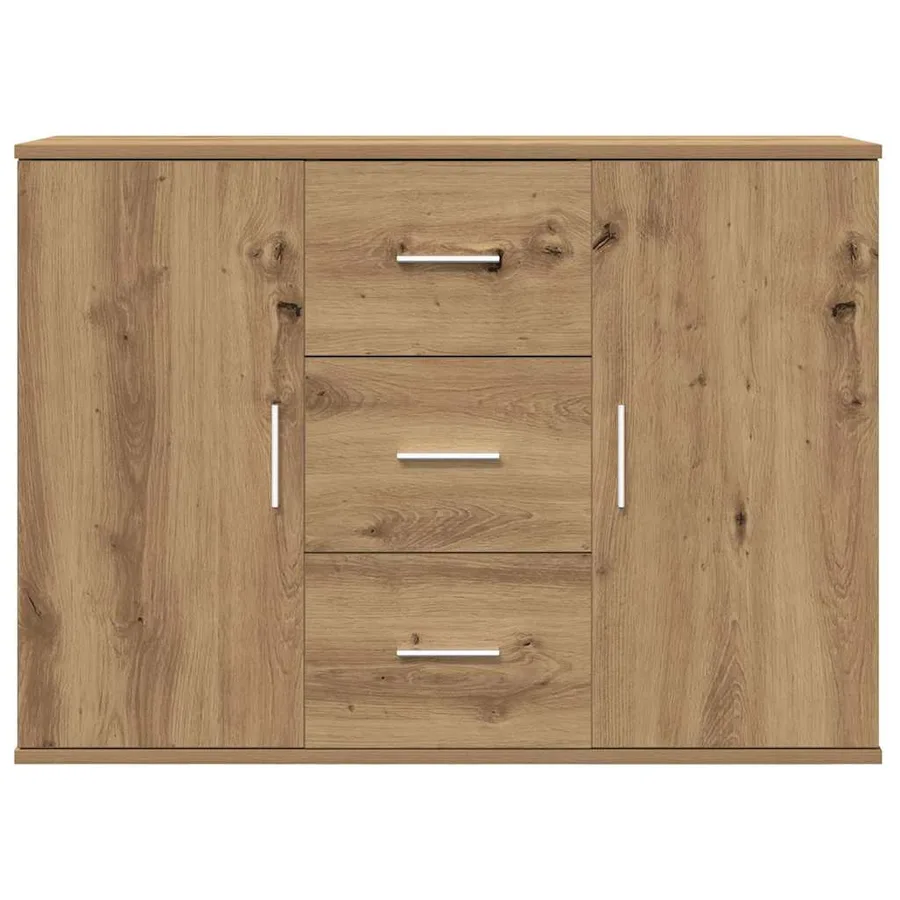 Buffet chêne artisanal 90x29,5x65 cm bois d'ingénierie - 4