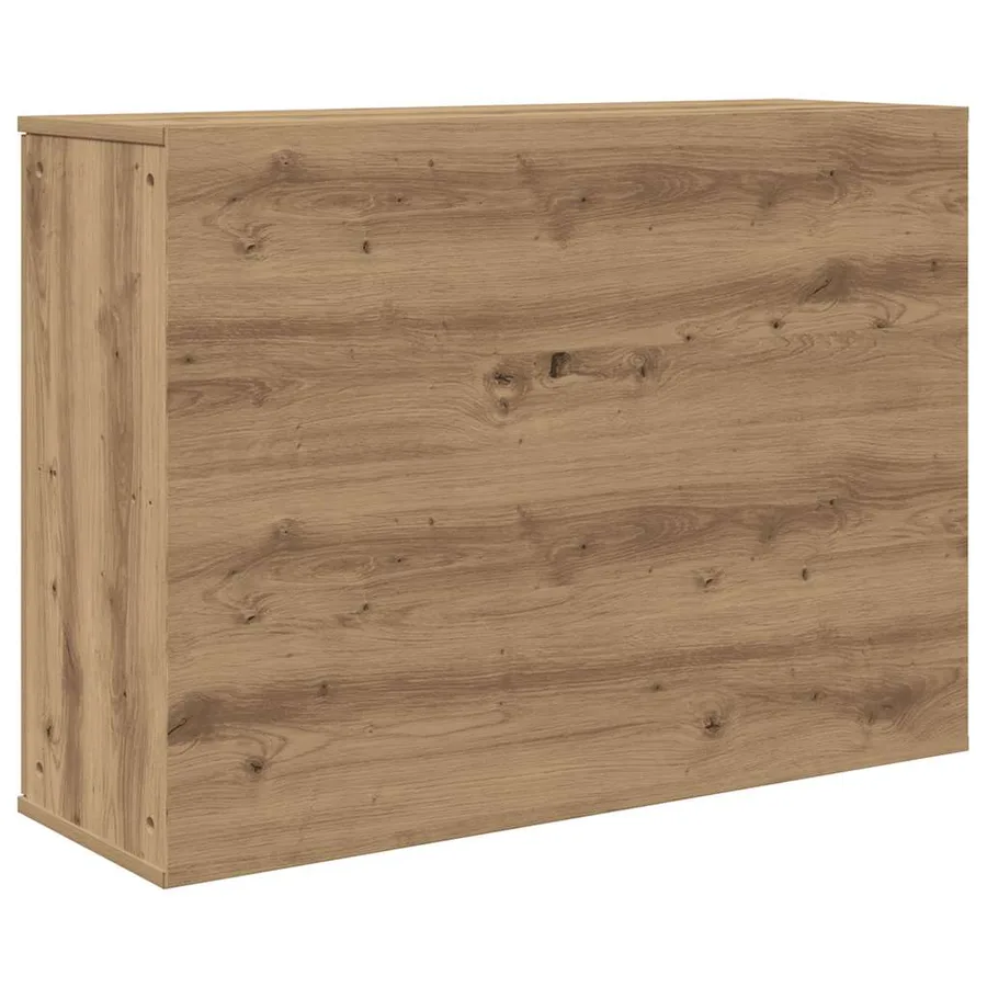 Buffet chêne artisanal 90x29,5x65 cm bois d'ingénierie - 7
