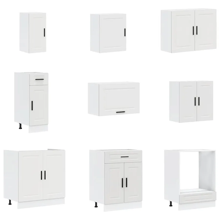 Ensemble d'armoires de cuisine 14 pcs Porto bois d'ingénierie - 4