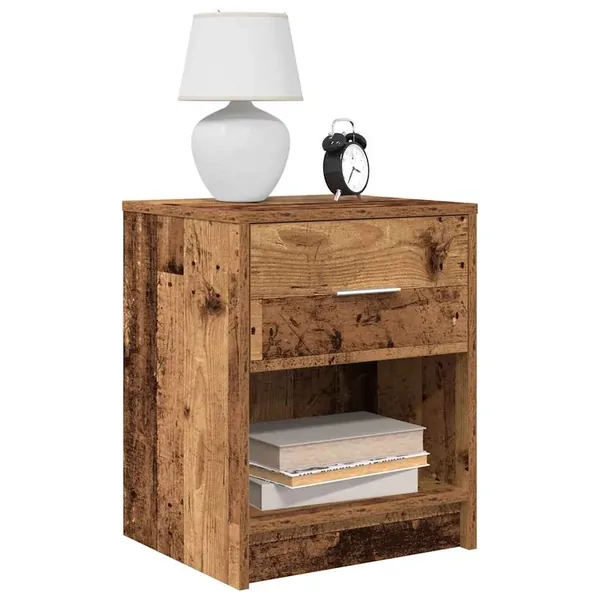 Tables de chevet 2 pcs avec tiroir bois ancien 40 x 34 x 50 cm