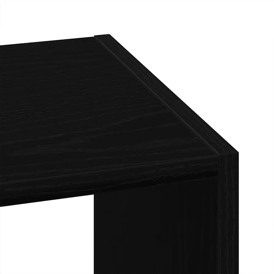 Bibliothèques 2 pcs empilable chêne noir bois d'ingénierie - 8