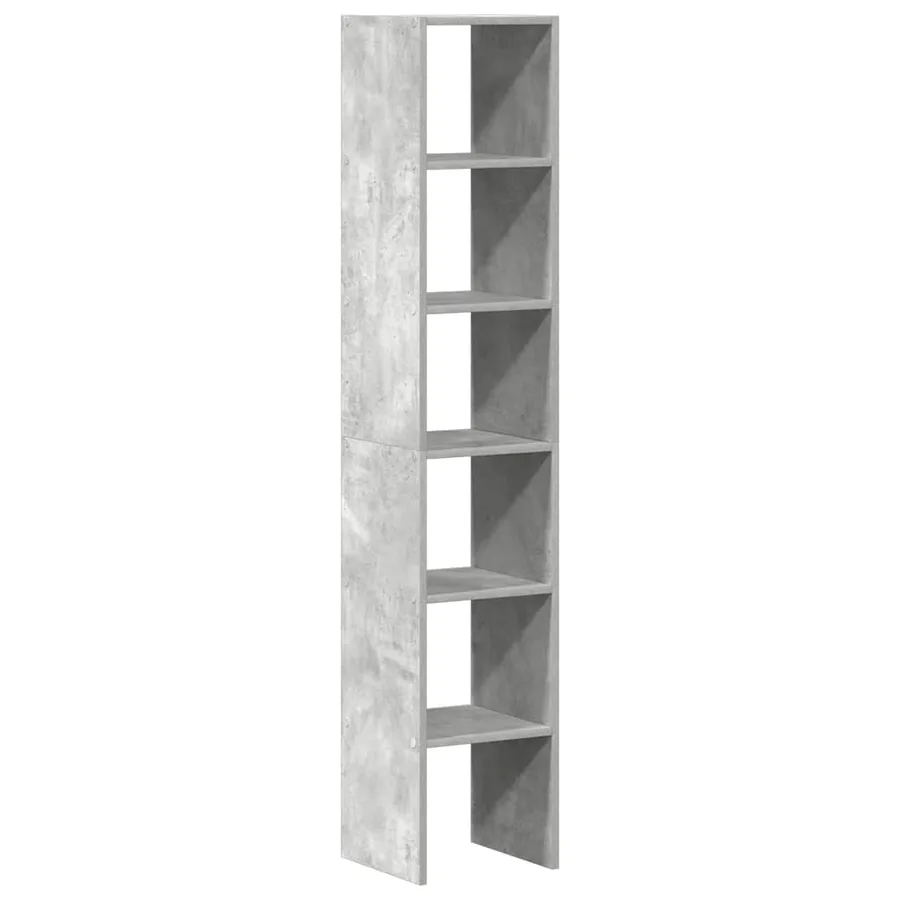 Bibliothèques 2 pcs empilable gris béton bois d'ingénierie - 2