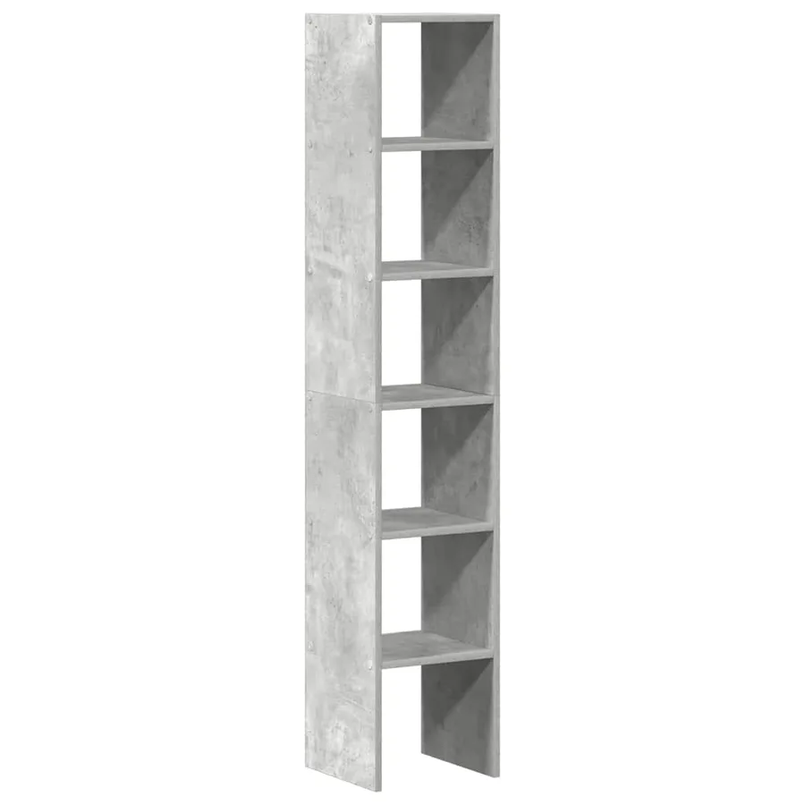 Bibliothèques 2 pcs empilable gris béton bois d'ingénierie - 6