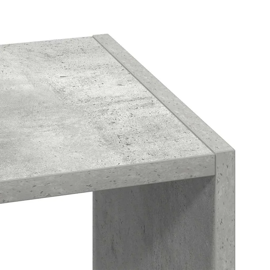 Bibliothèques 2 pcs empilable gris béton bois d'ingénierie - 8