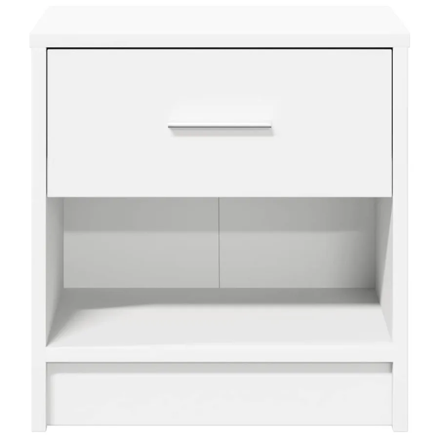 Table de chevet avec tiroir blanche 39 x 28 x 41 cm - 4