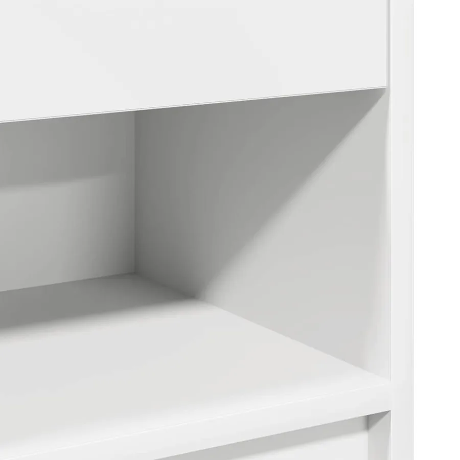 Table de chevet avec tiroir blanche 39 x 28 x 41 cm - 9