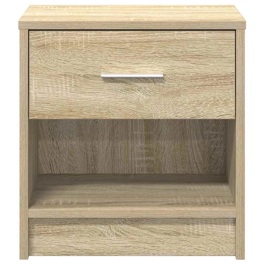 Tables de chevet 2 pcs avec tiroir Chêne Sonoma 39x28x41 cm - 4