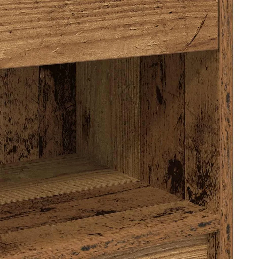 Table de chevet avec tiroir en bois ancien 39x28x41 cm - 10