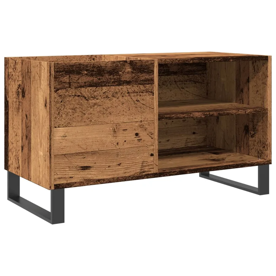 Armoire à disques vieux bois 84,5x38x48 cm bois d'ingénierie - 2