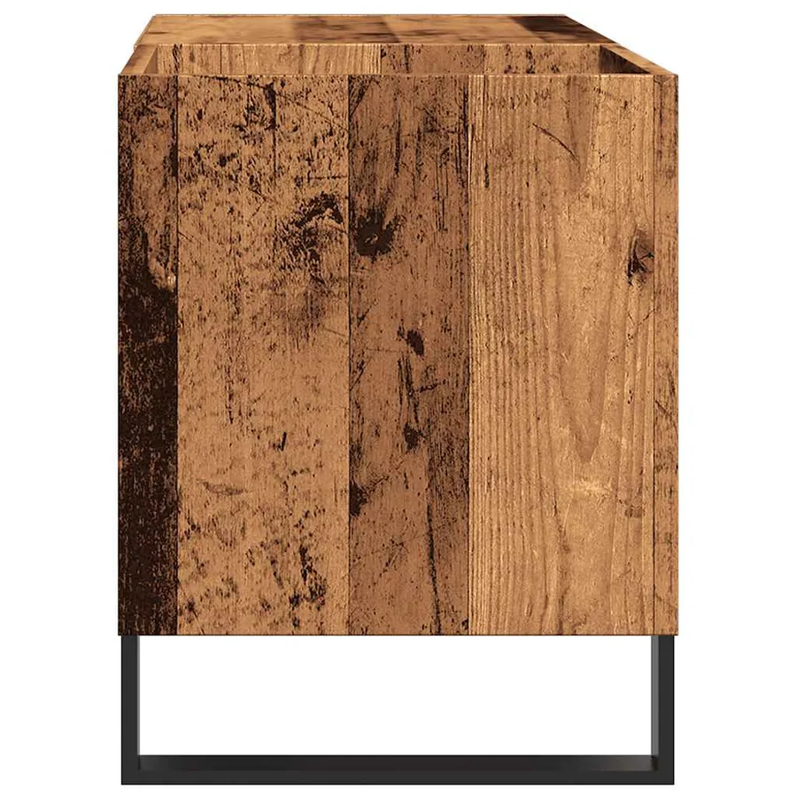 Armoire à disques vieux bois 84,5x38x48 cm bois d'ingénierie - 5