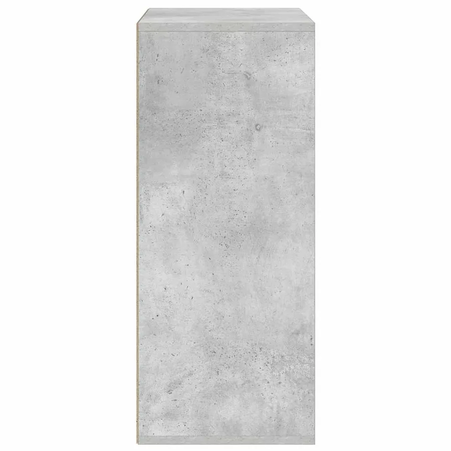 Bibliothèque gris béton 60x30x71,5 cm bois d'ingénierie - 5