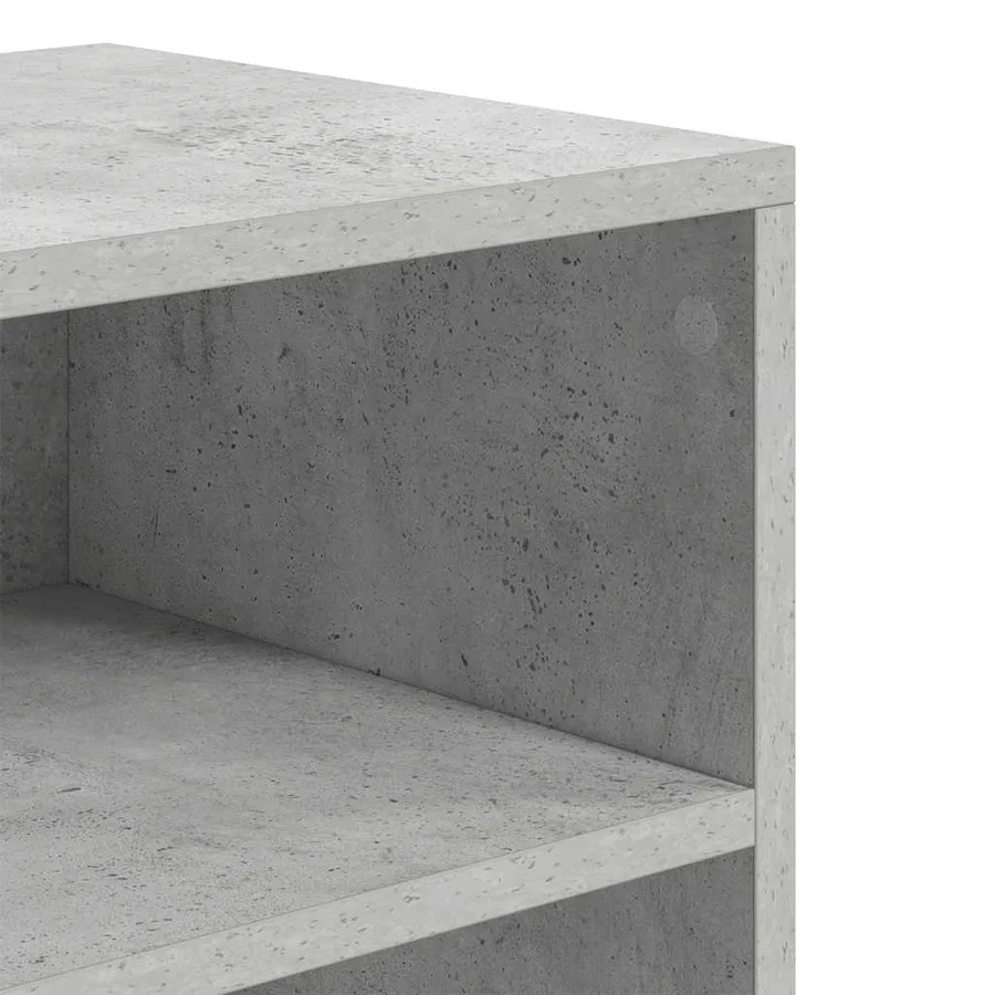 Bibliothèque gris béton 60x30x71,5 cm bois d'ingénierie - 7