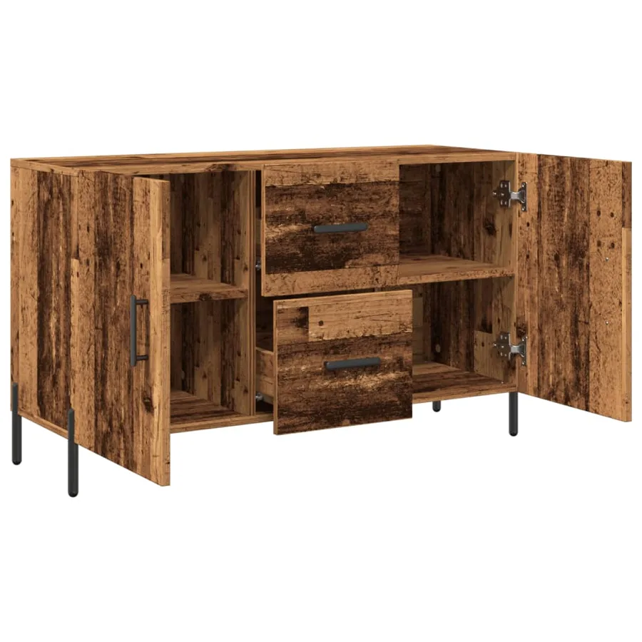 Buffet vieux bois 100x36x60 cm bois d'ingénierie - 7