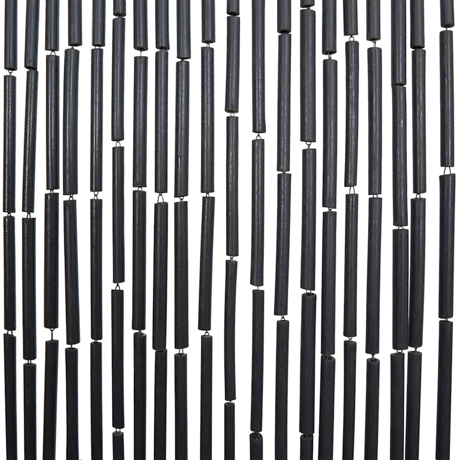 Rideau anti-insectes gris foncé 90x220 cm bambou - 6