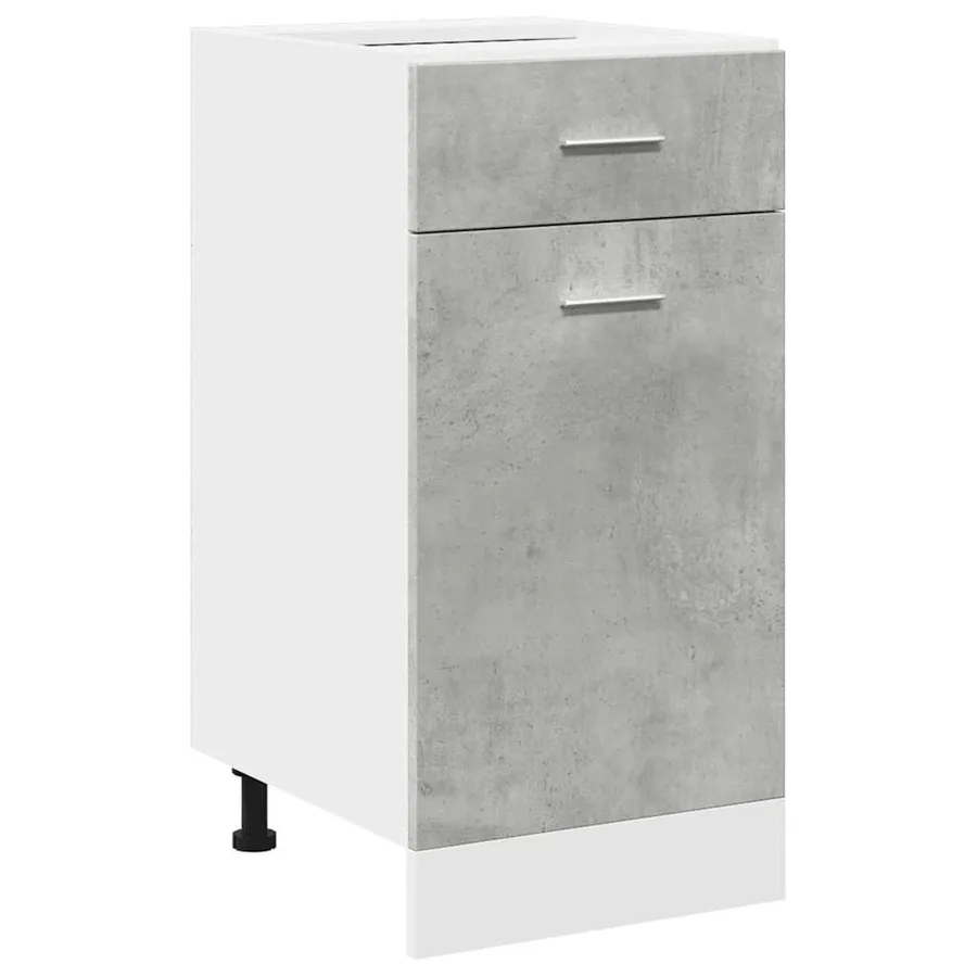 Ensemble de meubles de cuisine 7 pièces Lyon en bois d'ingénierie gris béton - 8