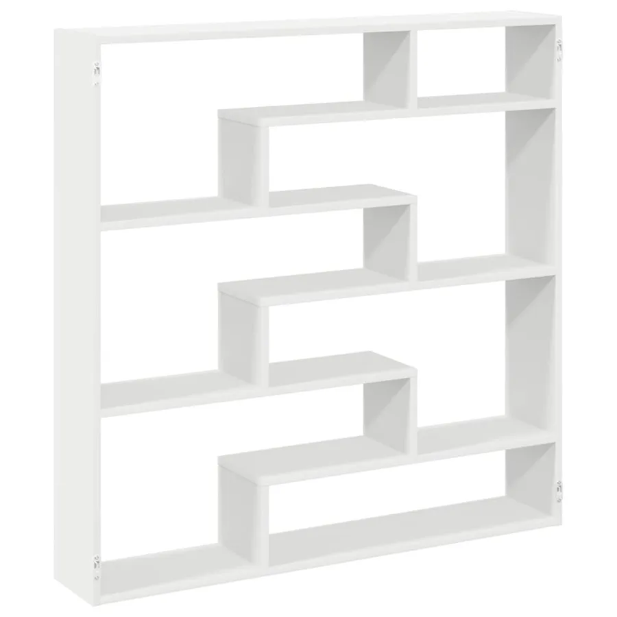 Étagère cube murale 7 compartiments blanc bois d'ingénierie - 2