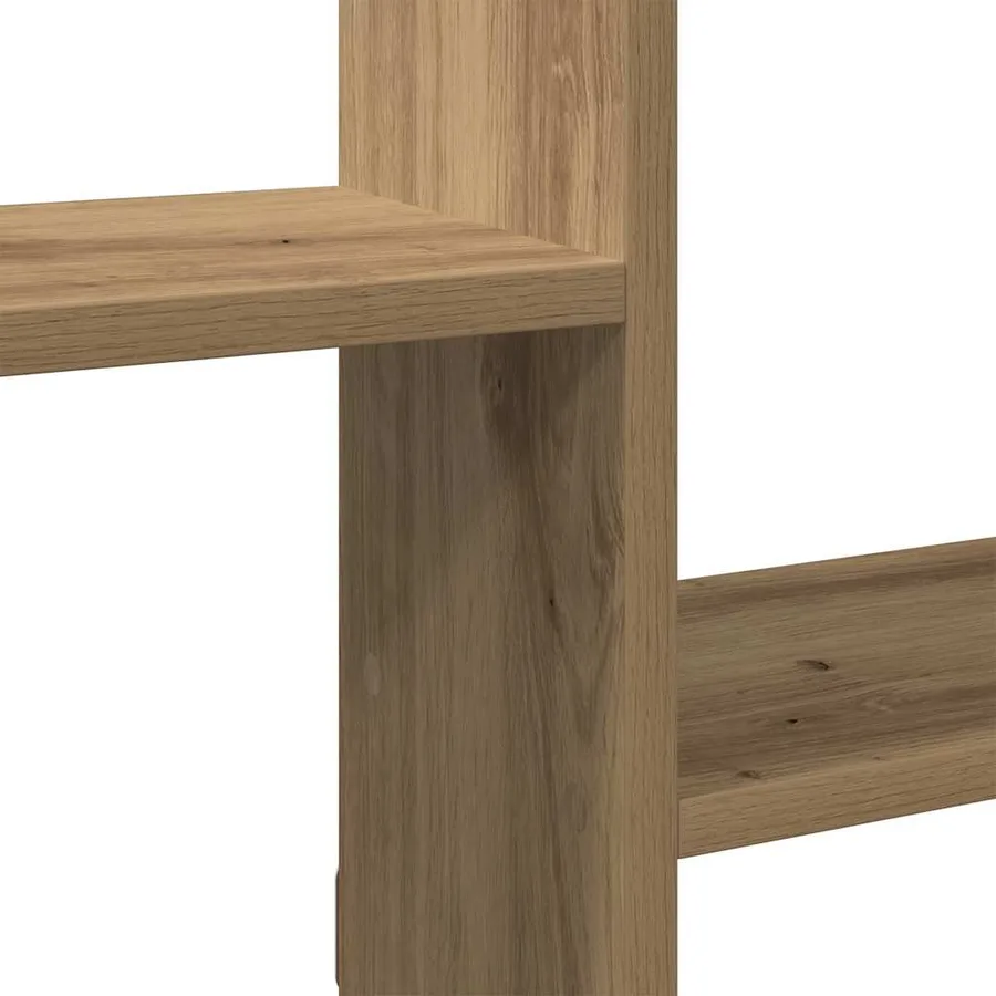 Étagère cube murale 5 compartiments chêne artisanal - 7