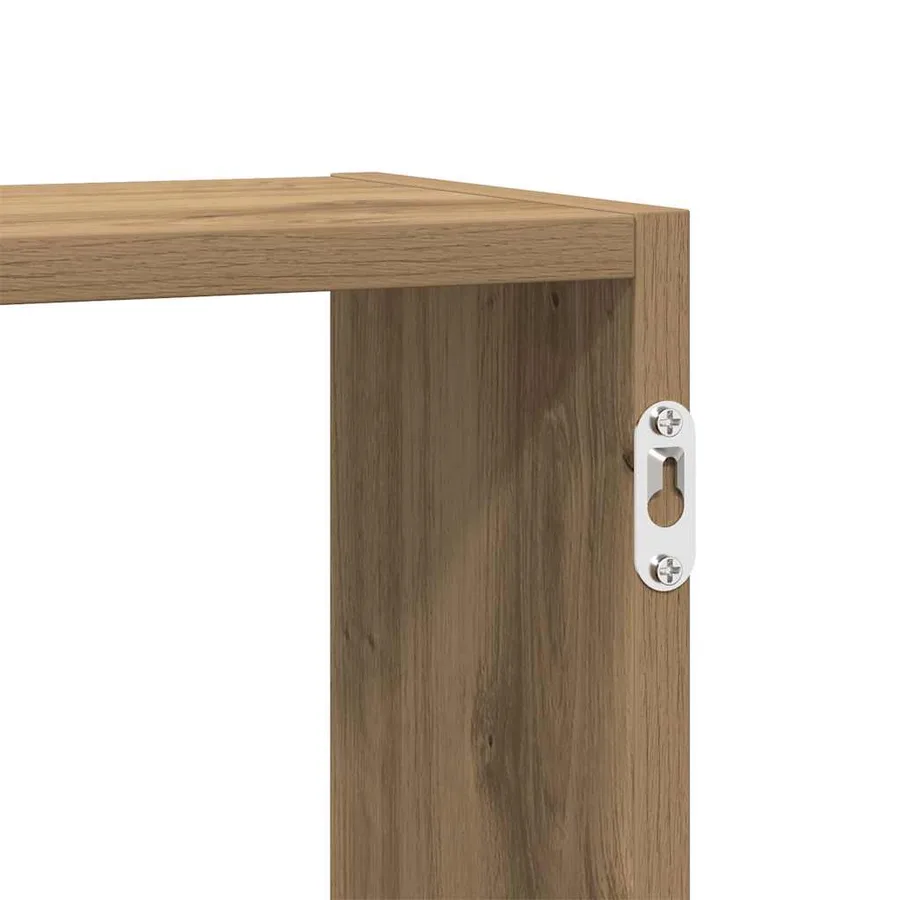 Étagère cube murale 5 compartiments chêne artisanal - 8