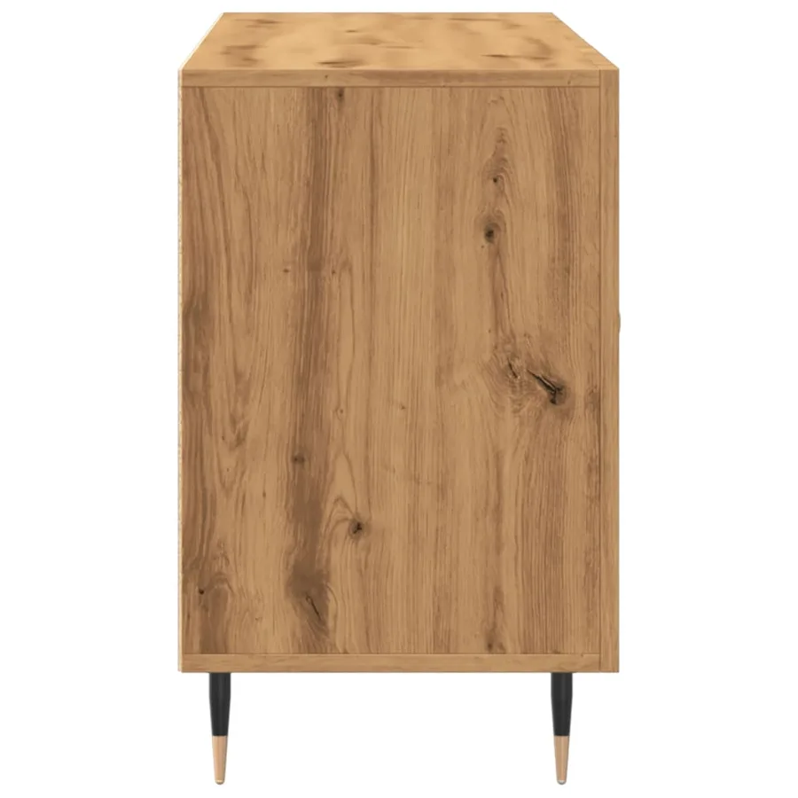 Buffet chêne artisanal 100x36x60 cm bois d'ingénierie - 5