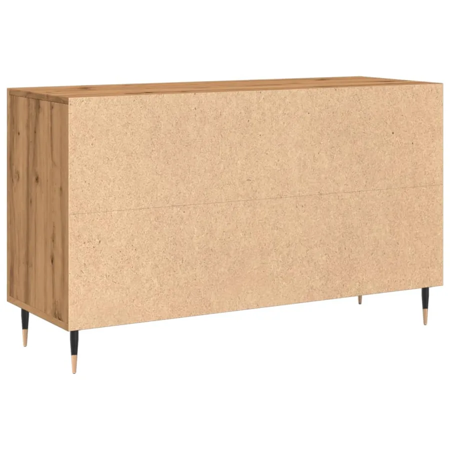 Buffet chêne artisanal 100x36x60 cm bois d'ingénierie - 6