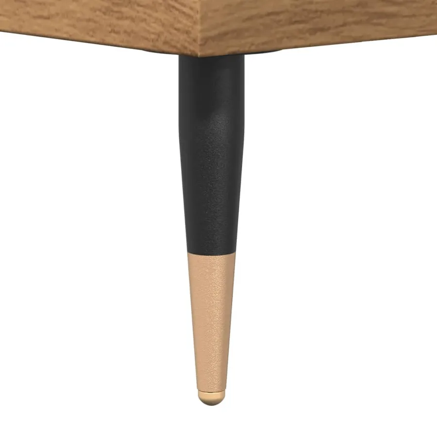 Buffet chêne artisanal 100x36x60 cm bois d'ingénierie - 8