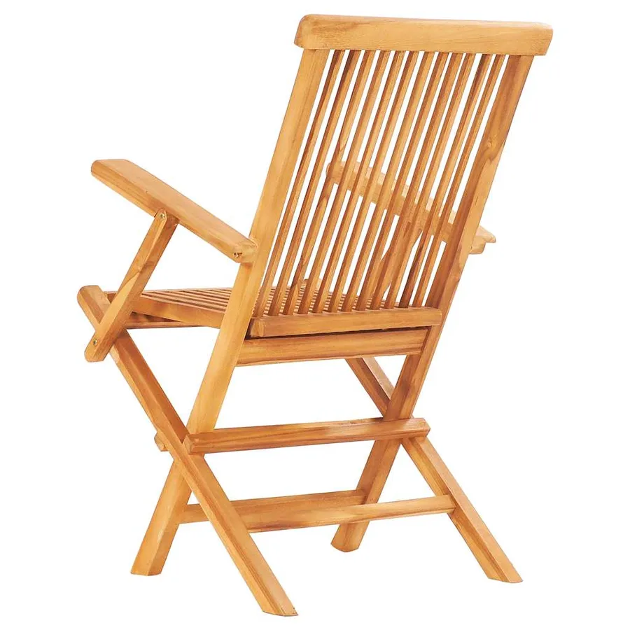 Ensemble à manger d'extérieur pliable 7 pcs Bois solide de teck - 10