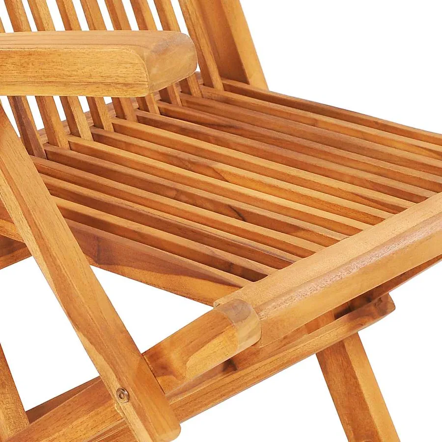 Ensemble à manger d'extérieur pliable 7 pcs Bois solide de teck - 11