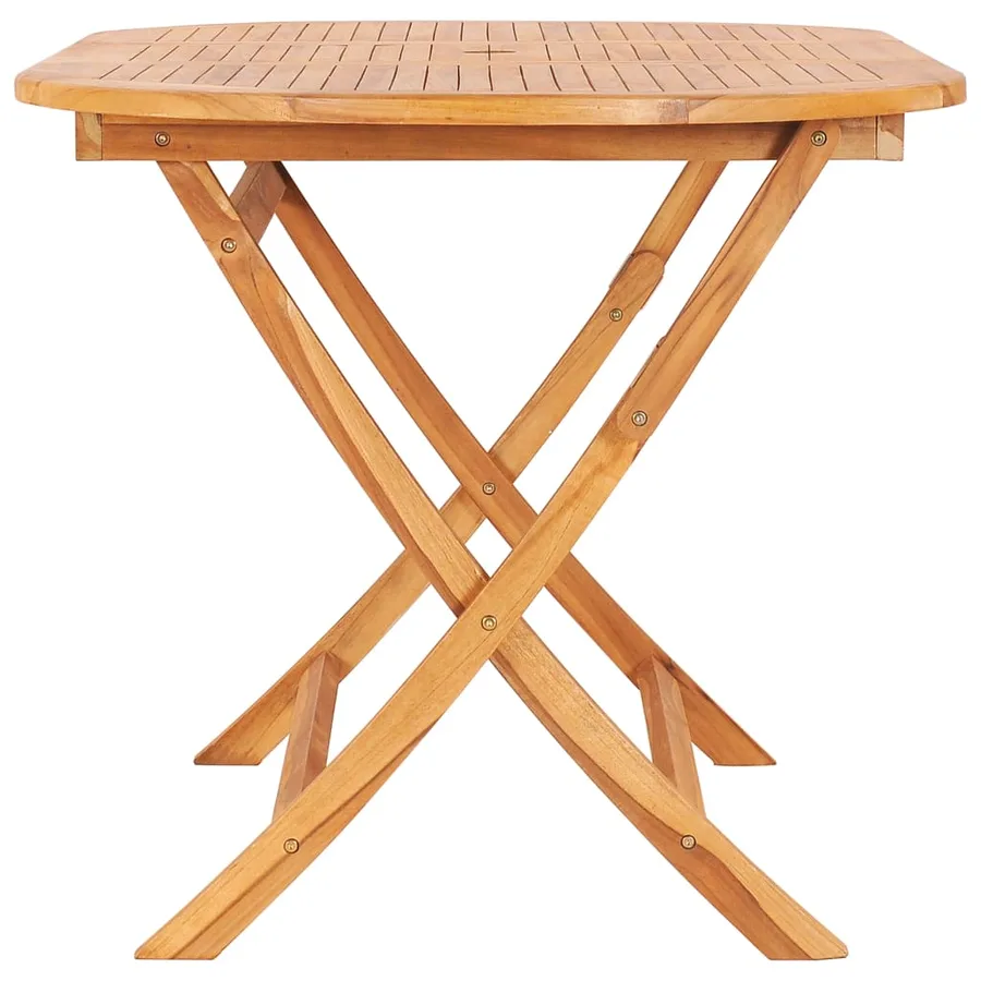 Ensemble à manger d'extérieur pliable 7 pcs Bois solide de teck - 4