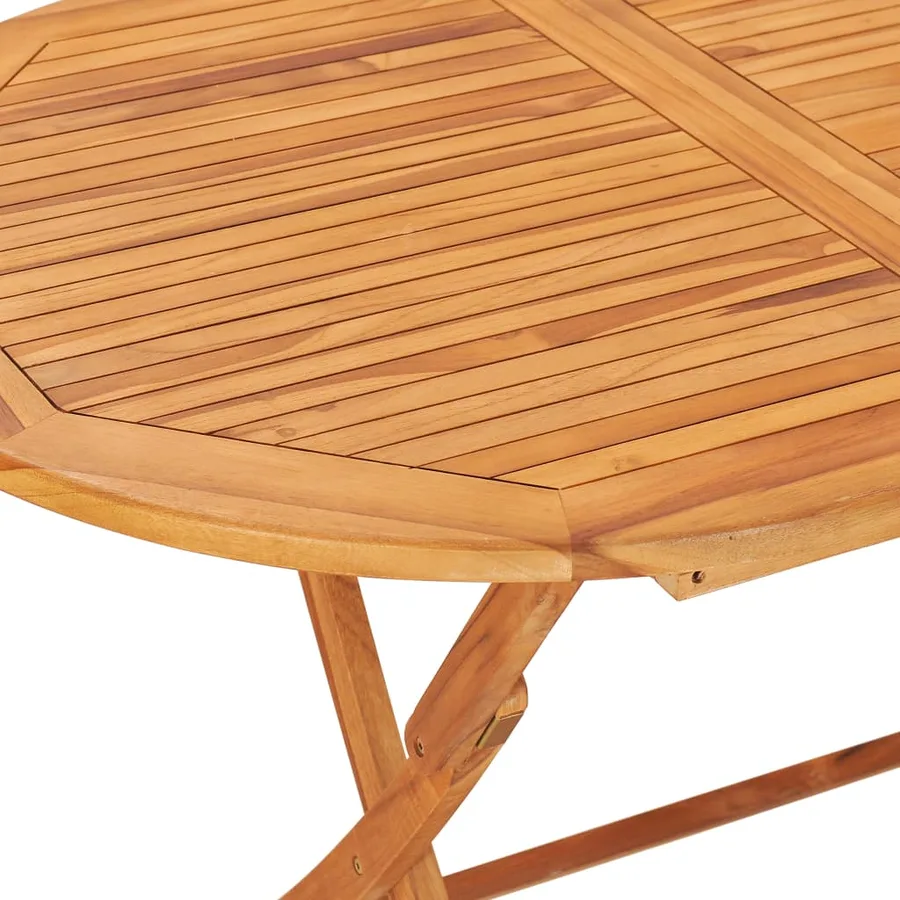 Ensemble à manger d'extérieur pliable 7 pcs Bois solide de teck - 5