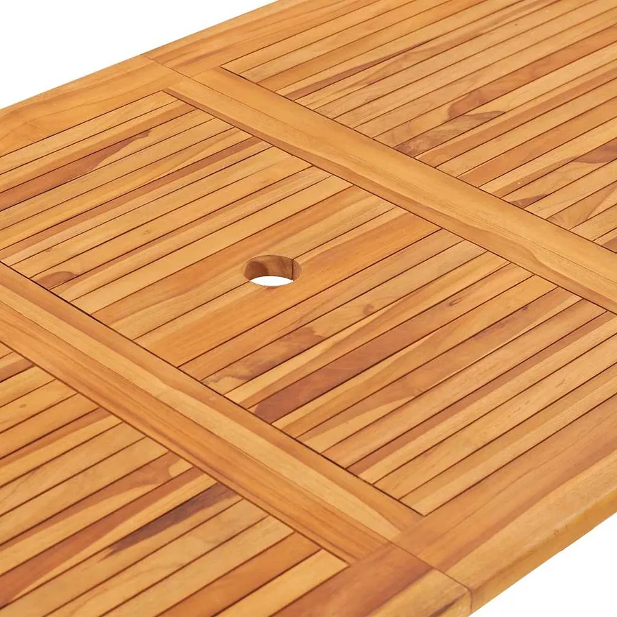 Ensemble à manger d'extérieur pliable 7 pcs Bois solide de teck - 6