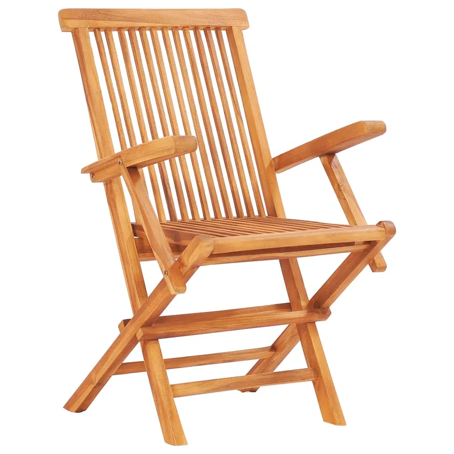 Ensemble à manger d'extérieur pliable 7 pcs Bois solide de teck - 7
