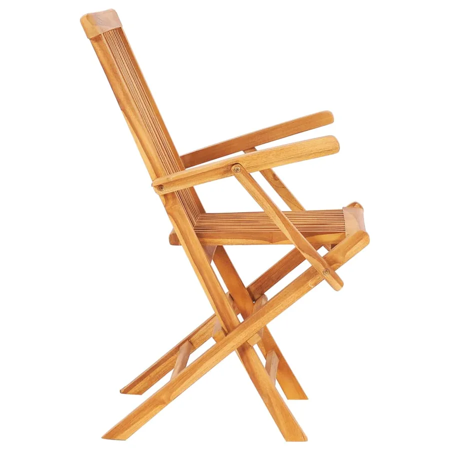 Ensemble à manger d'extérieur pliable 7 pcs Bois solide de teck - 9