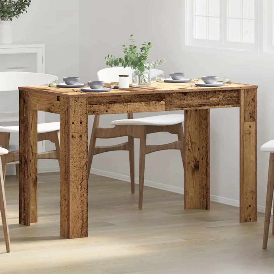 Table à manger vieux bois 120x60x76 cm bois d'ingénierie - 4
