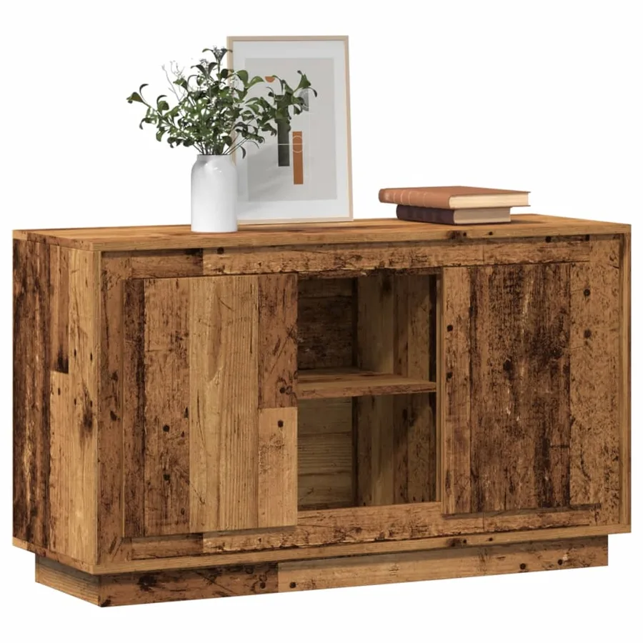 Buffet vieux bois 102x35x60 cm bois d'ingénierie - 3