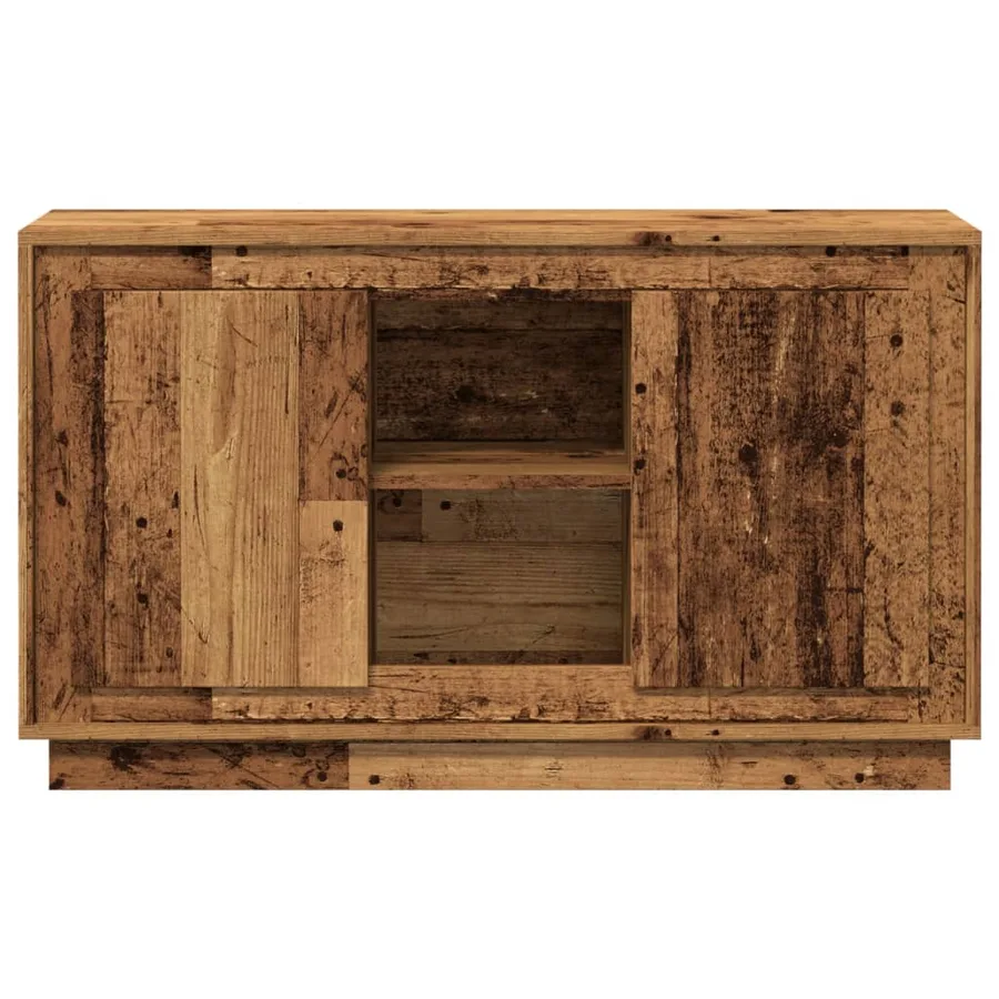 Buffet vieux bois 102x35x60 cm bois d'ingénierie - 4