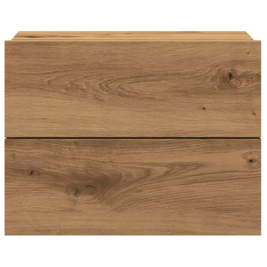 Tables de chevet murales 2 pcs chêne artisanal 40x32x30 cm - 4
