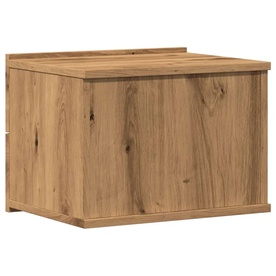 Tables de chevet murales 2 pcs chêne artisanal 40x32x30 cm - 6