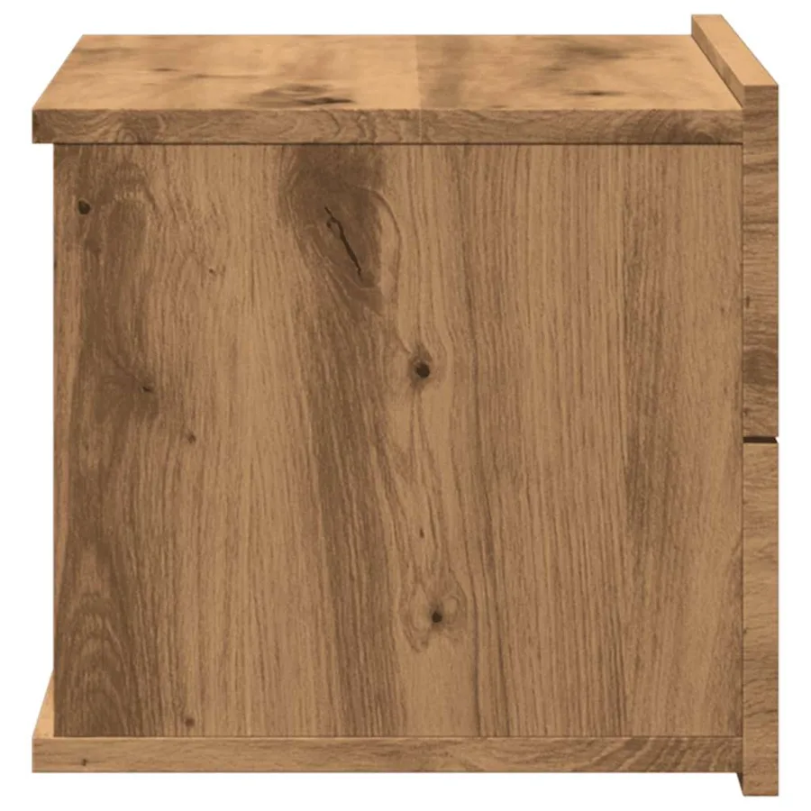 Tables de chevet murales 2 pcs chêne artisanal 40x32x30 cm - 7