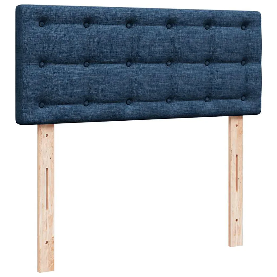 Lit ottoman avec matelas bleu 120x200 cm tissu - 9