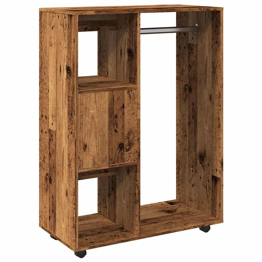 Garde-robe vieux bois 80x40x110 cm bois d'ingénierie - 7