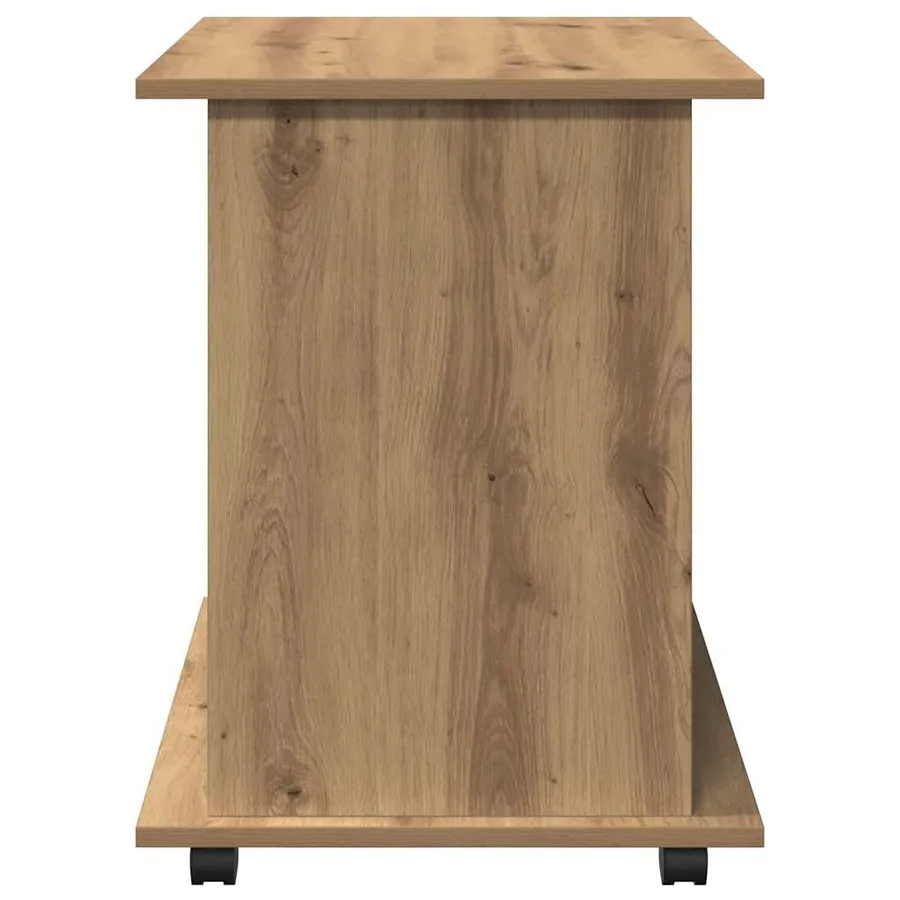 Armoire roulante chêne artisanal 60x45x60 cm bois d'ingénierie - 6