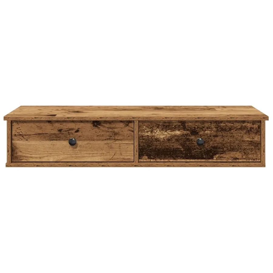 Étagère murale avec tiroirs vieux bois bois d'ingénierie - 4