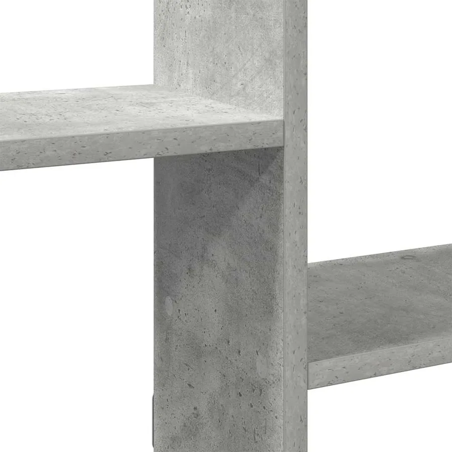 Étagère cube murale 5 compartiments gris béton bois ingénierie - 7