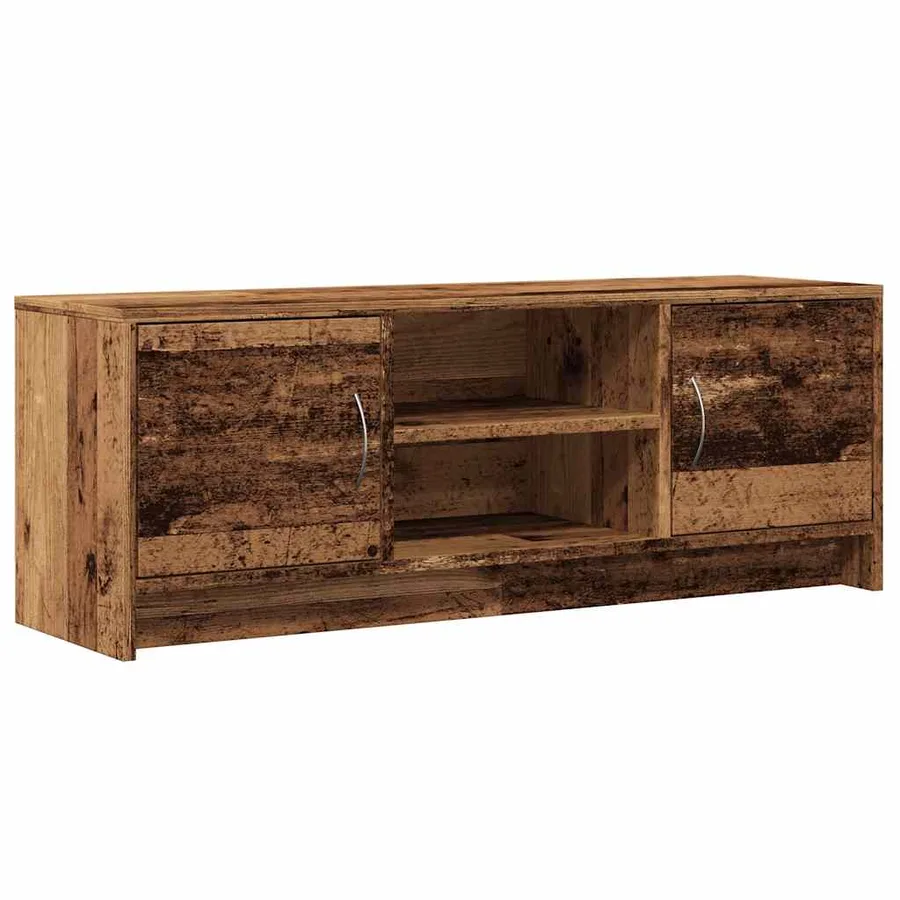 Meuble TV vieux bois 102x30x37,5 cm bois d'ingénierie - 2