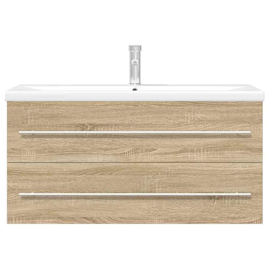 Ensemble de meubles de salle de bain 2 pcs chêne sonoma - 4