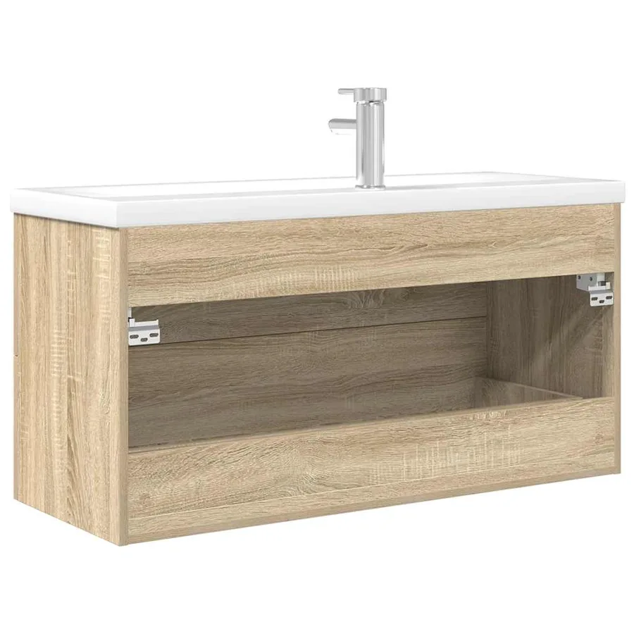 Ensemble de meubles de salle de bain 2 pcs chêne sonoma - 8