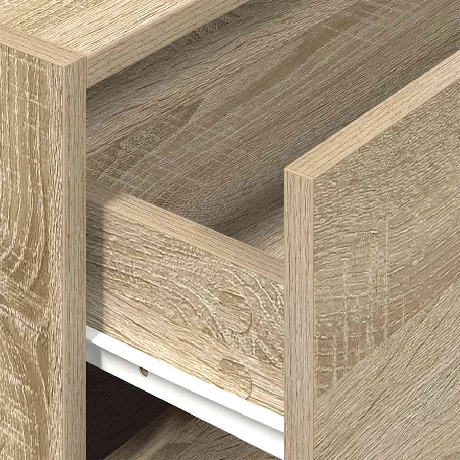 Armoire avec 2 tiroirs chêne sonoma 60x31x40 cm bois ingénierie - 8