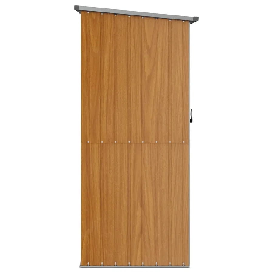 Garden Shed Brown 118.5 x 97 x 209.5 cm Galvanised Steel - 5