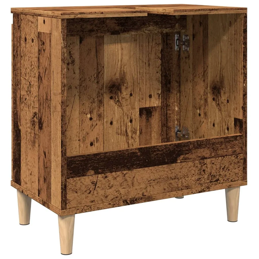 Armoire d'évier vieux bois 58x33x60 cm bois d'ingénierie - 7