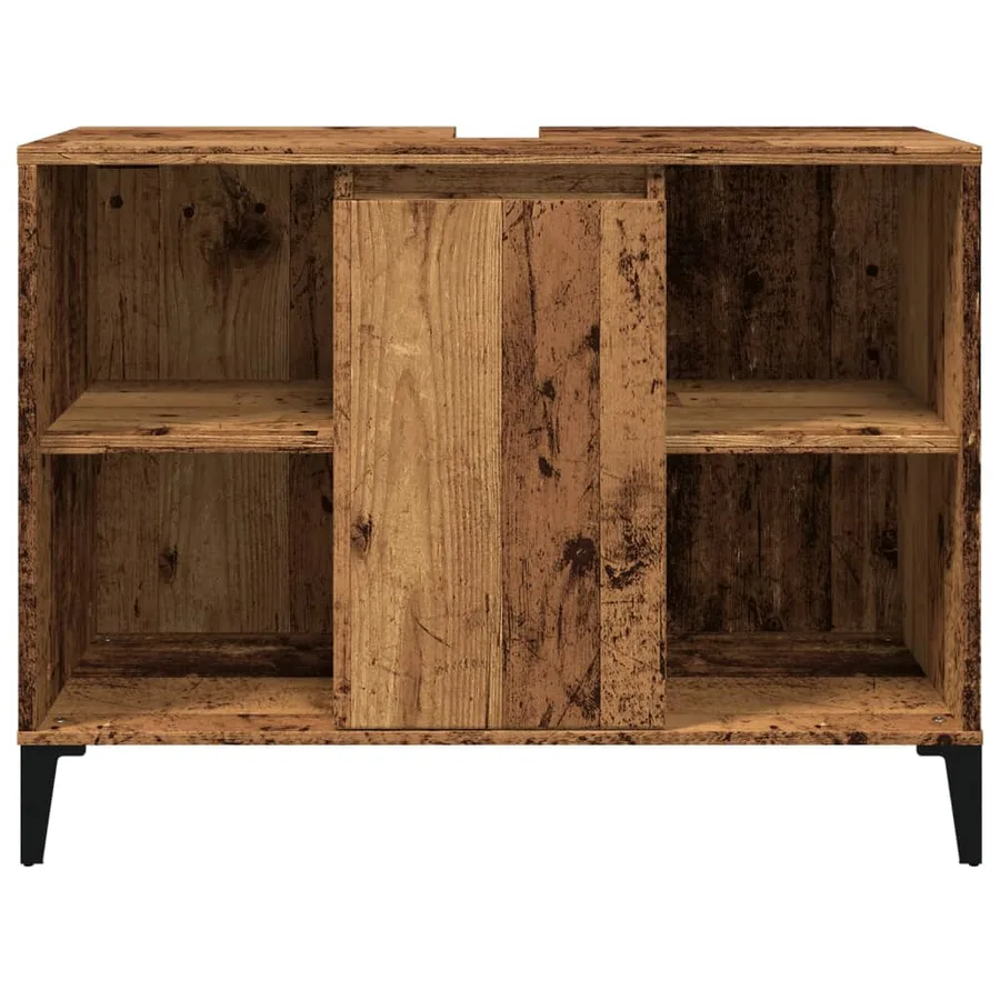 Armoire d'évier vieux bois 80x33x60 cm bois d'ingénierie - 5